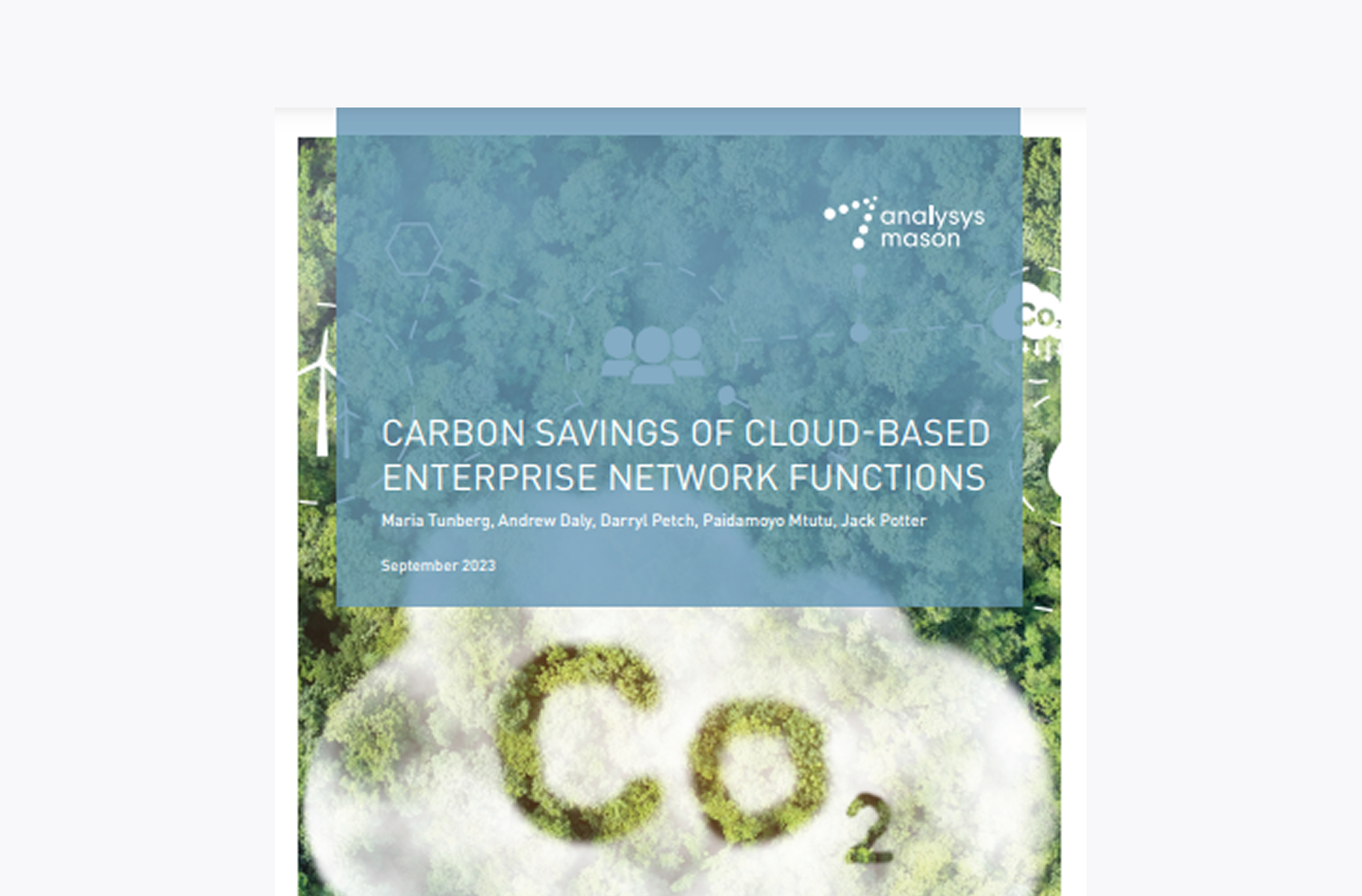 Carbon savings of cloud-based enterprise illustration